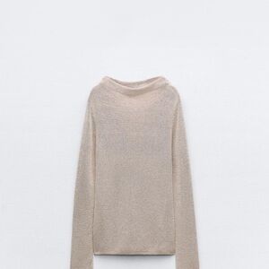 Zara Cream Long Sleeve Top